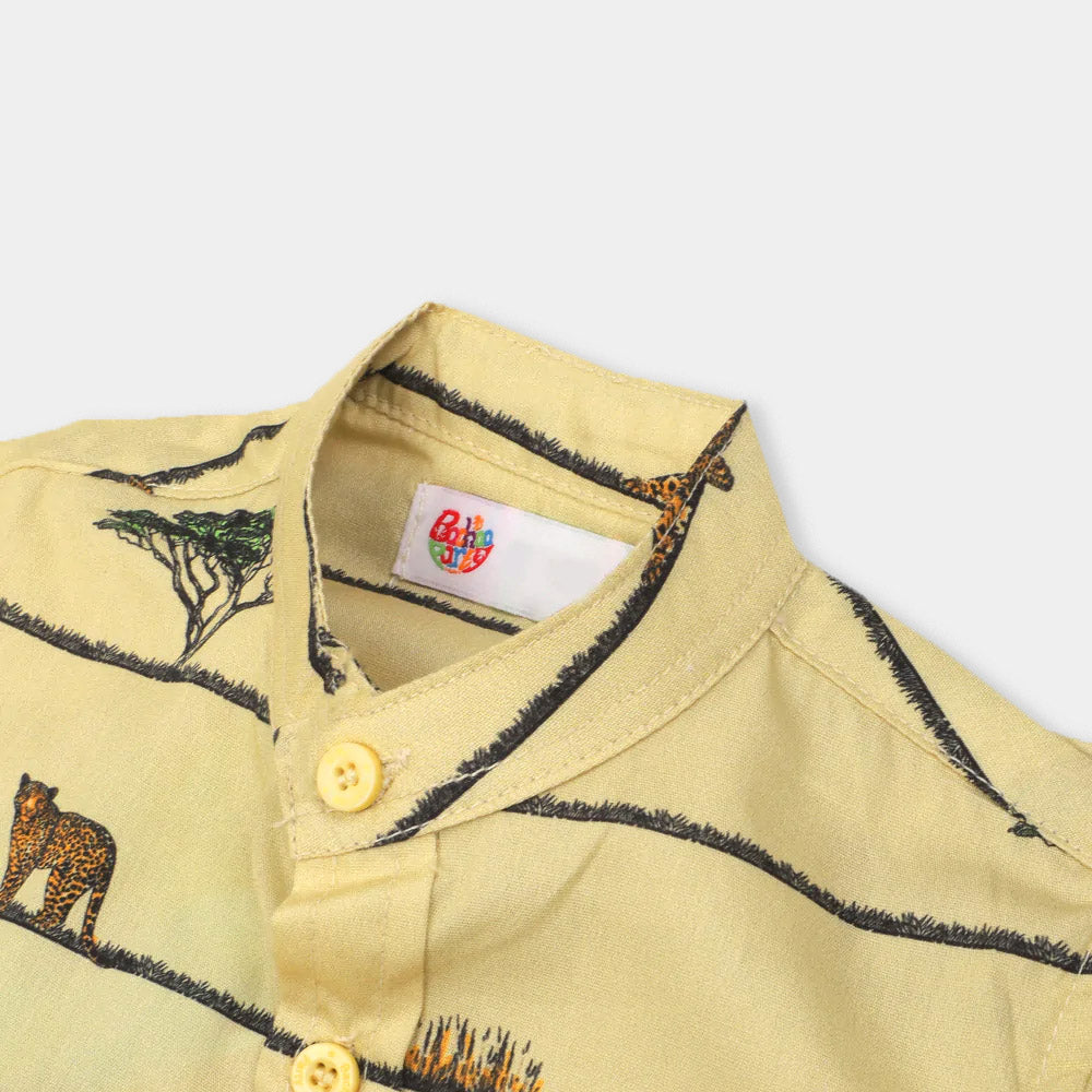 Boys Casual Shirt Wild Cats - LT. Yellow