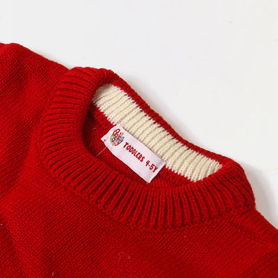 Basic Sweater For Girls - Red