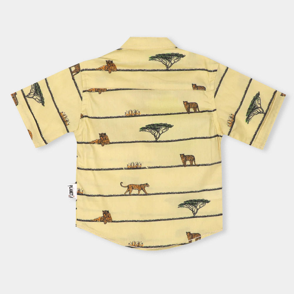 Boys Casual Shirt Wild Cats - LT. Yellow