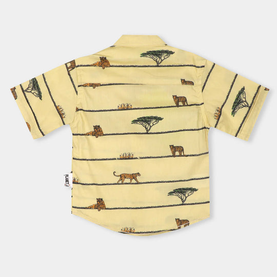 Boys Casual Shirt Wild Cats - LT. Yellow