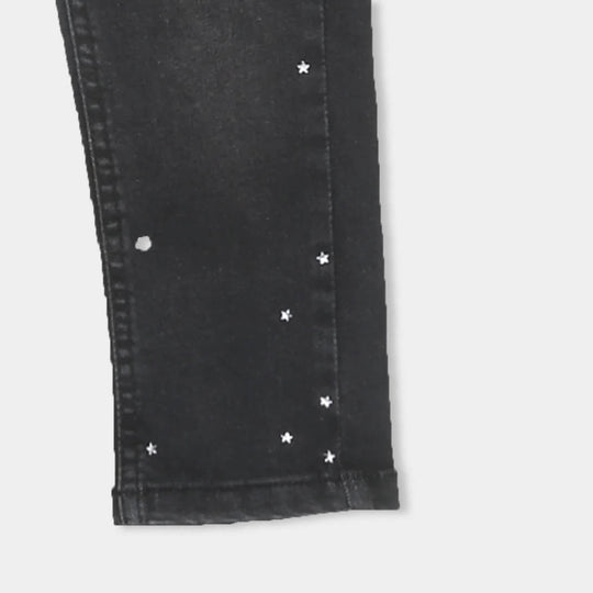 Girls Pant Denim Star-GREY