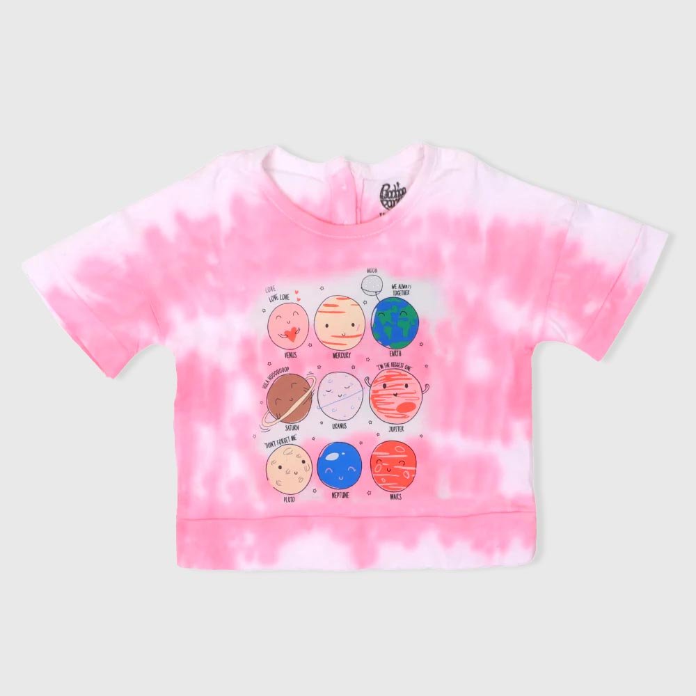 Infant Girls T-Shirt Universe -Tie Dye