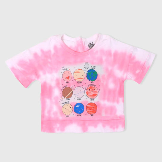 Infant Girls T-Shirt Universe -Tie Dye