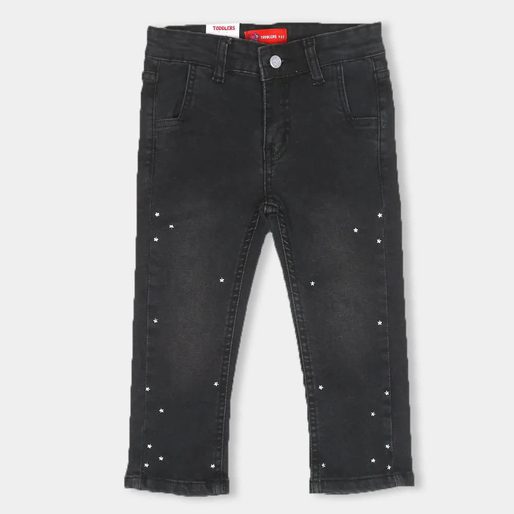 Girls Pant Denim Star-GREY