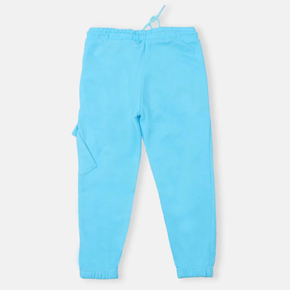 Boys Terry And Fleece Pyjama Single Pocket - AQUA