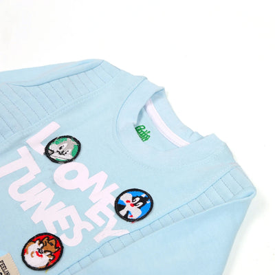 Character Sweater For Boys - Sky Blue