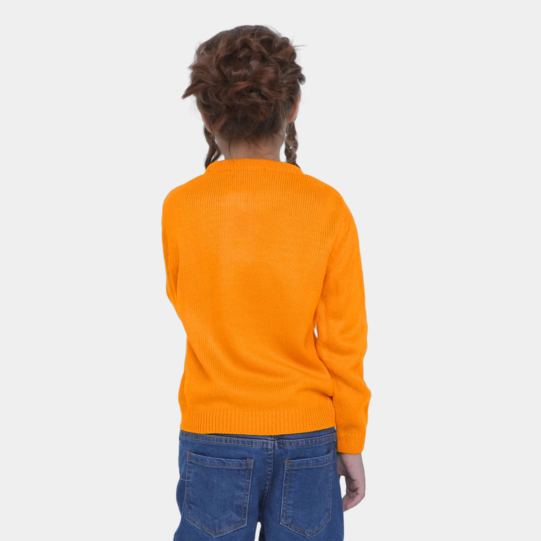 Girls Sweater Shine Star - Saffron