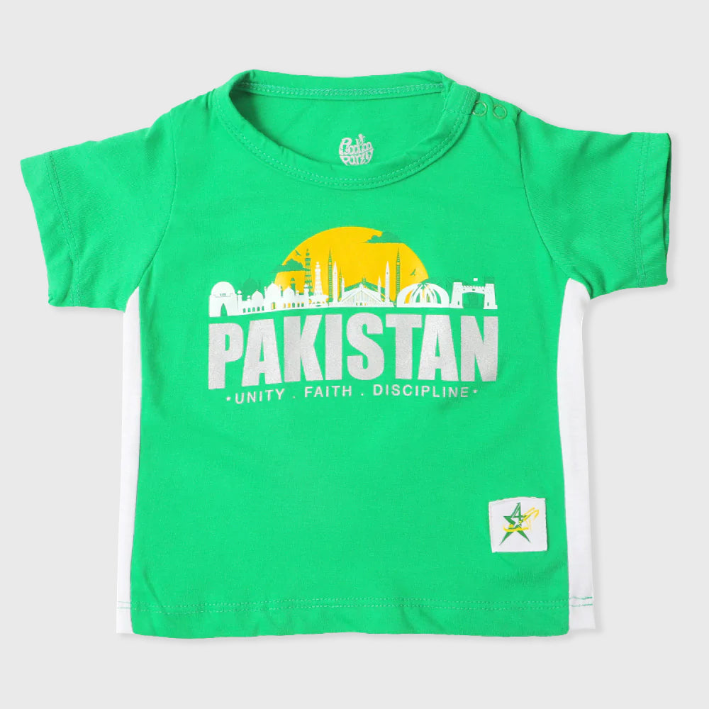 Infant T-Shirt Pakistan Monuments - Green