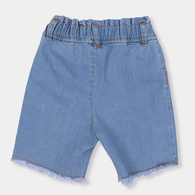 Girls Short Denim Flamingo-Ice Blue