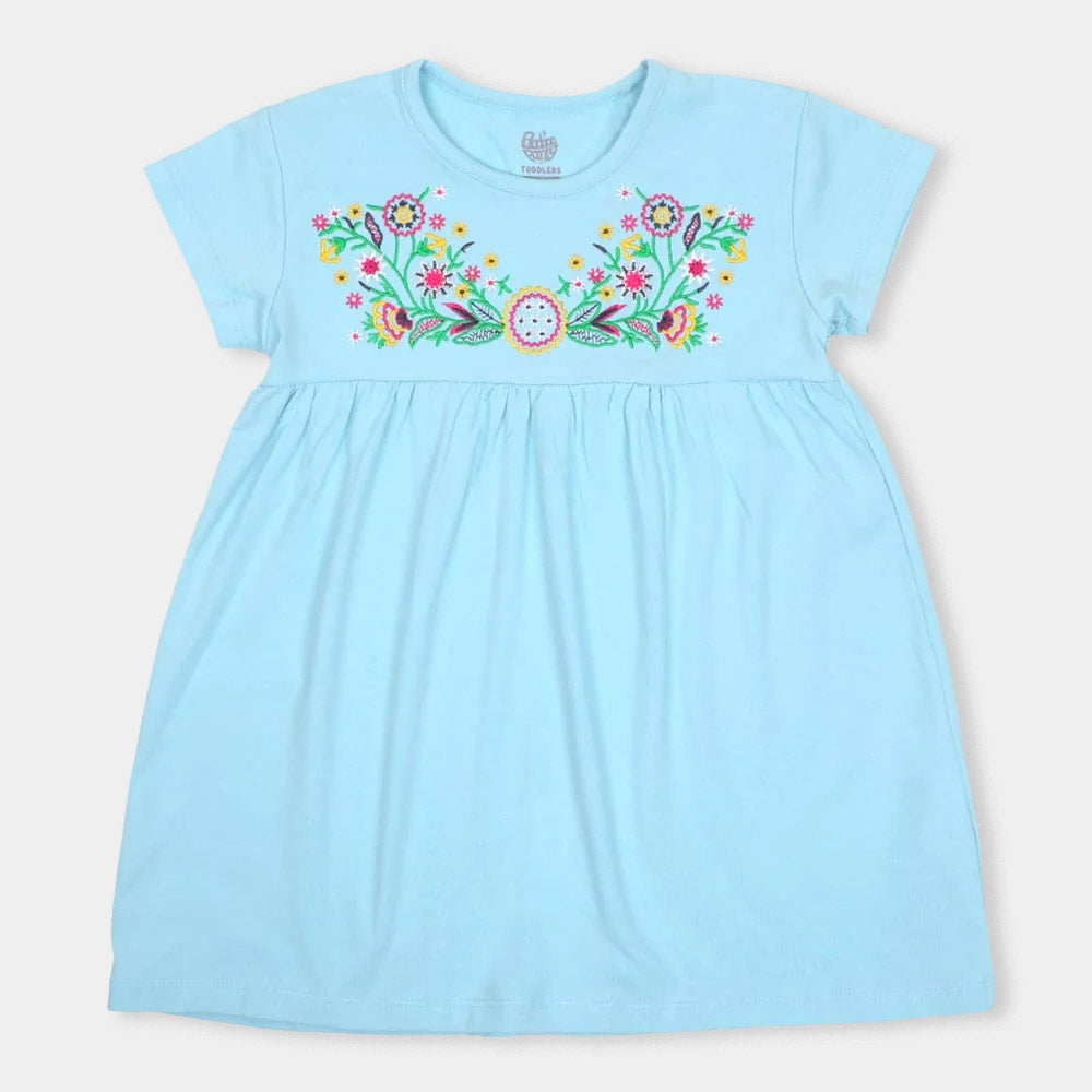 Girls Casual Top Embroidered - Blue