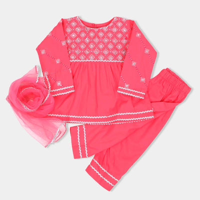 Infants Girls 3 Pcs Fancy Sheesha - Hot Pink