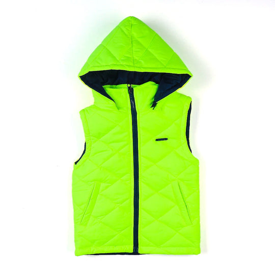 Infant Boys Hooded Jacket Puffer- Green