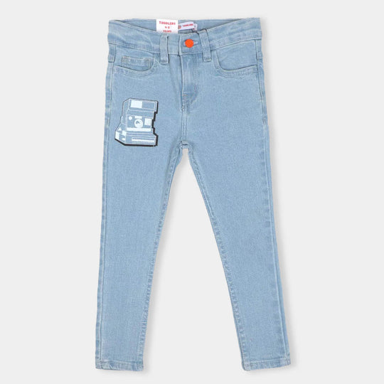 Girls Pant Denim Fast Camera - Ice Blue