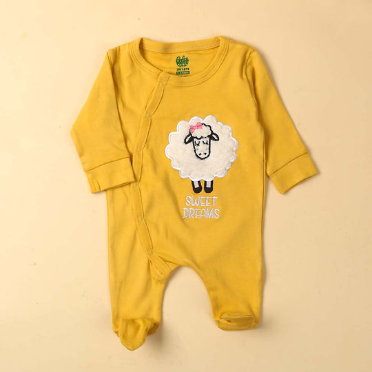 Sweat Dreams Romper For Girls - Citrus