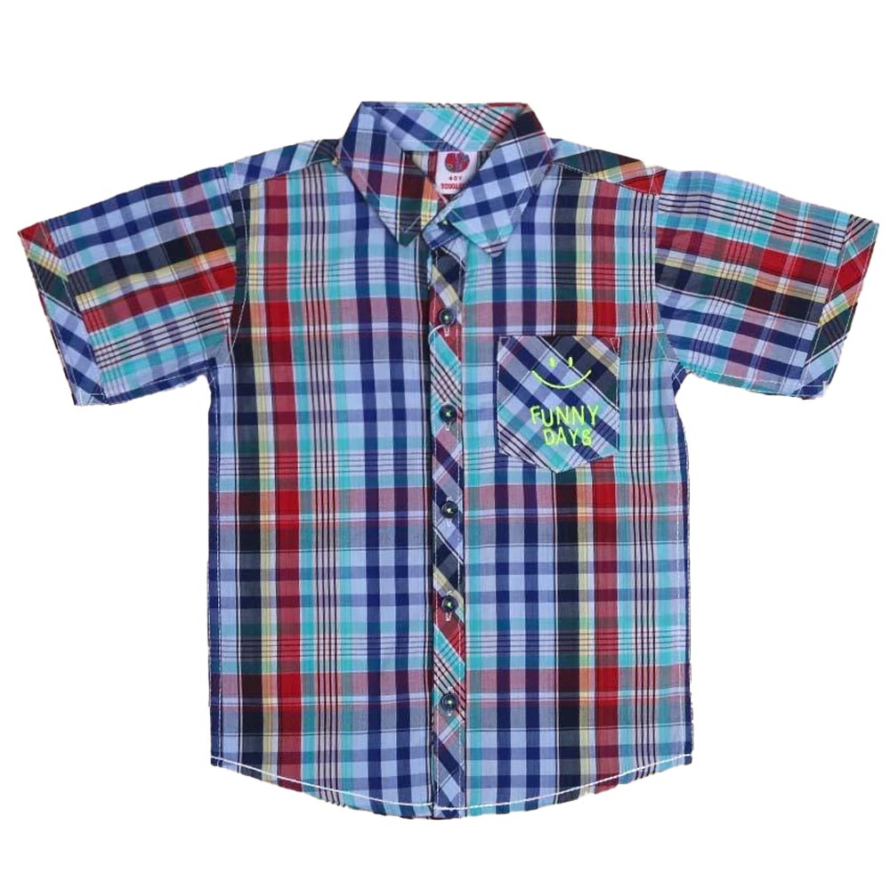 Infants Funny Days Casual Shirt For Boys - R&G Check