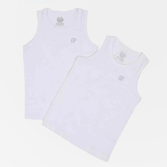 Boys Cotton Vest Pack of 2 - White