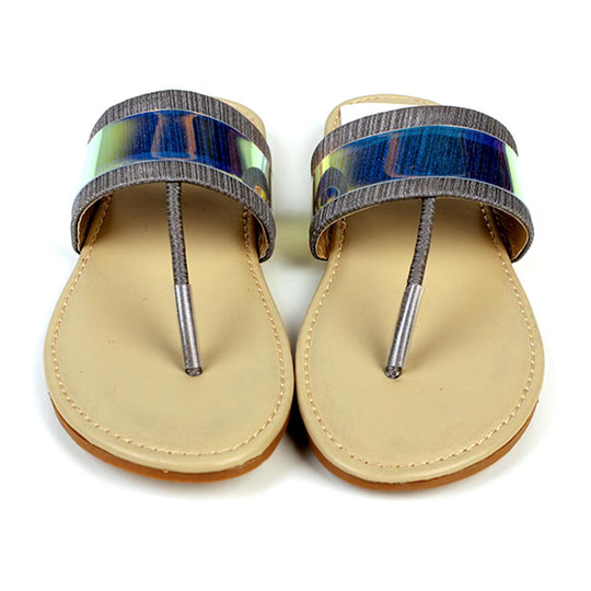 Casual Ethnic Slippers For Girls - Grey