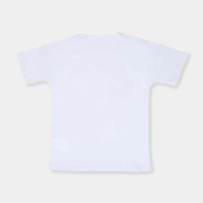 Girls T-Shirt Lisbon Beach E-C -White