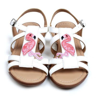 Flamingo Sandals For Girls - White (2020-29)