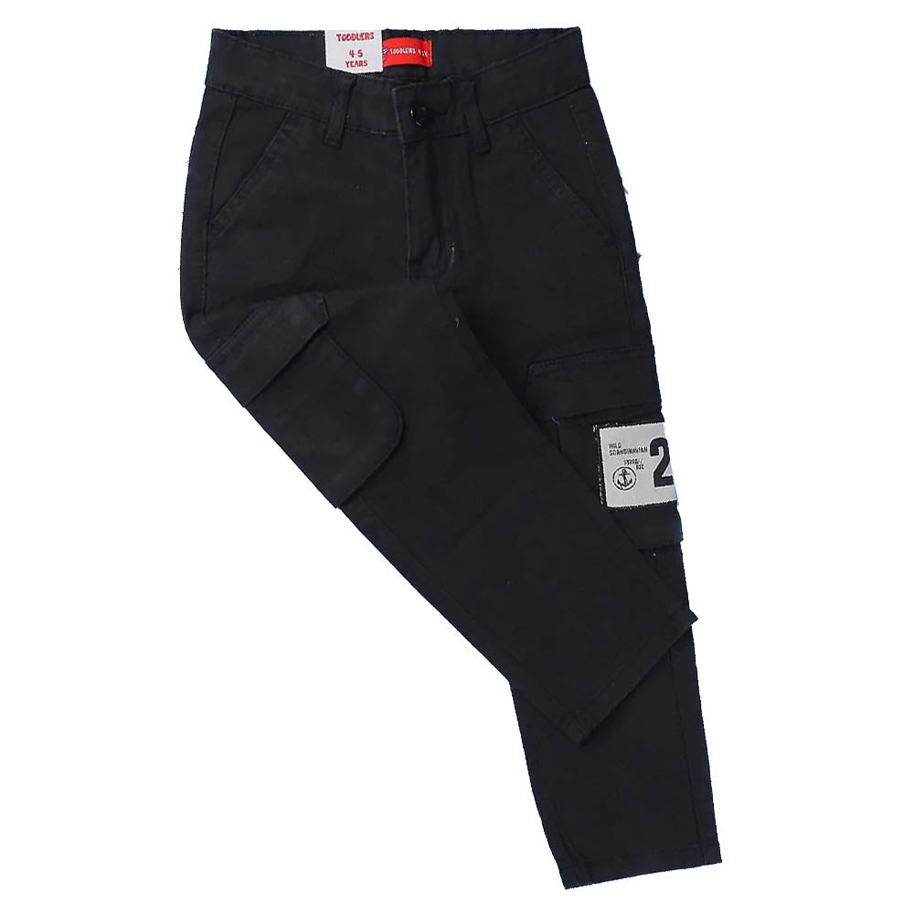 Cotton Pant For Boys - Black