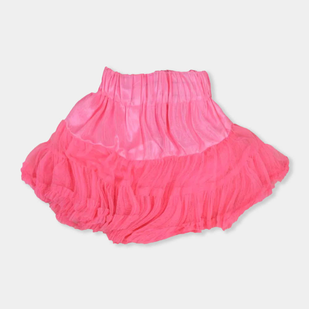 Girls Skirt  Net Frill E-C  - Neon Pink
