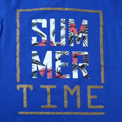 Girls T-Shirt Summer Time E-C - Blue