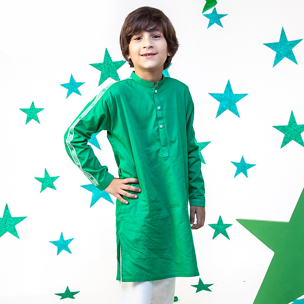 Boys Kurta Freedom - Green