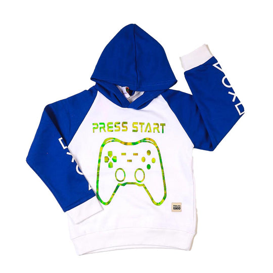 Boys Sweatshirt Press Start - White