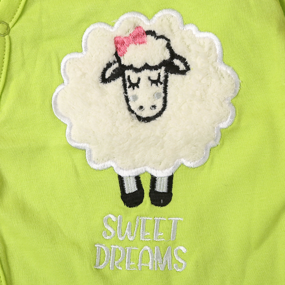 Sweat Dreams Romper For Girls - Green