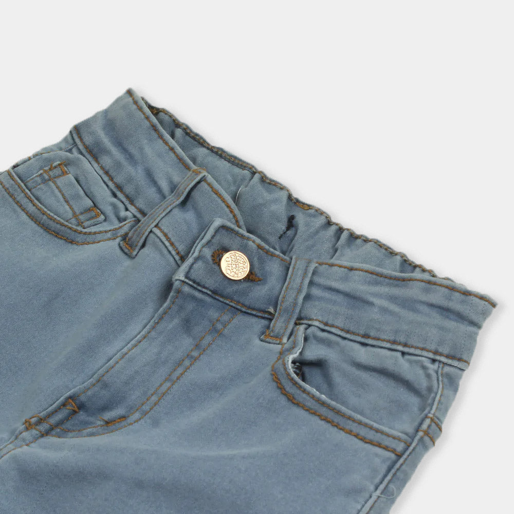 Girls Pant Denim Basic - Ice Blue