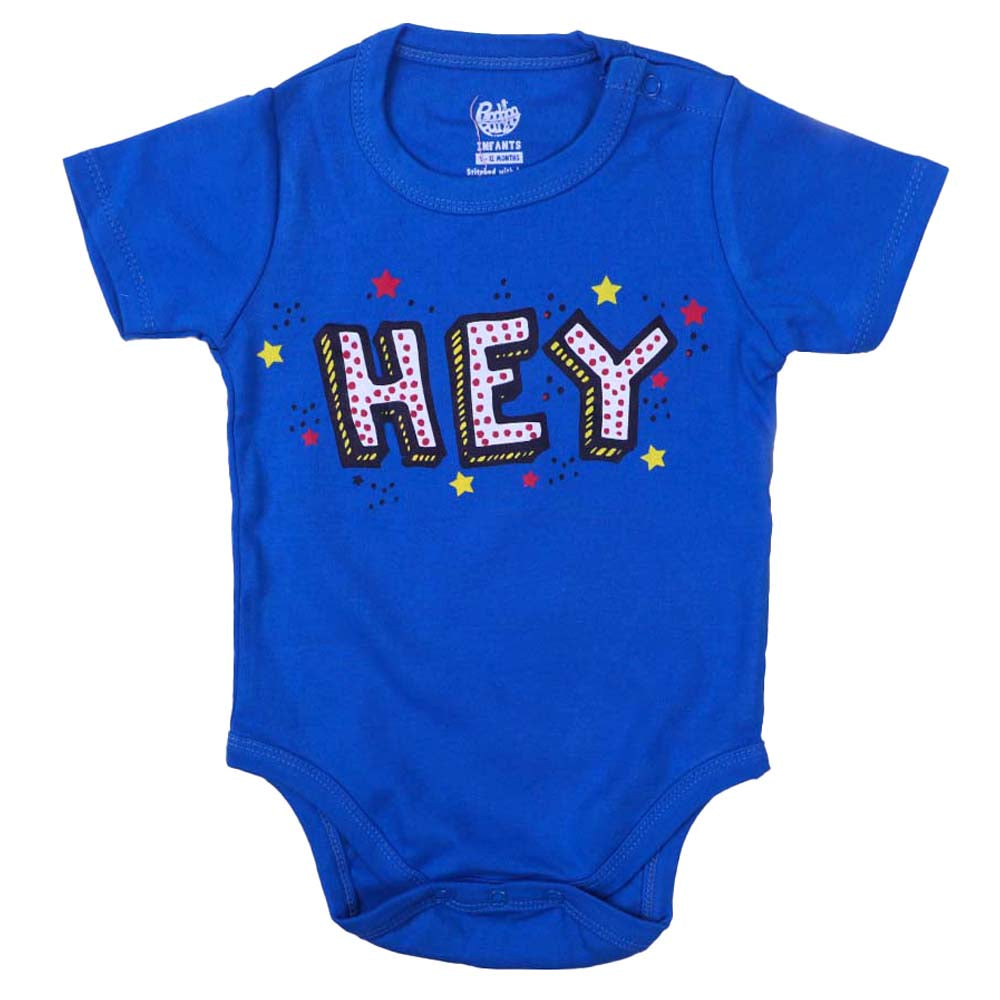 Hey Basic Romper For Boys - B.Blue