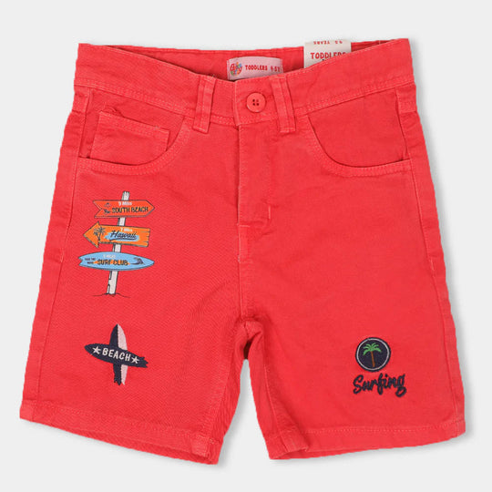 Boys Short Cotton Surfing - Red