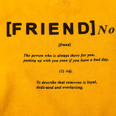 Friends Noun T-Shirt For Girls - Yellow