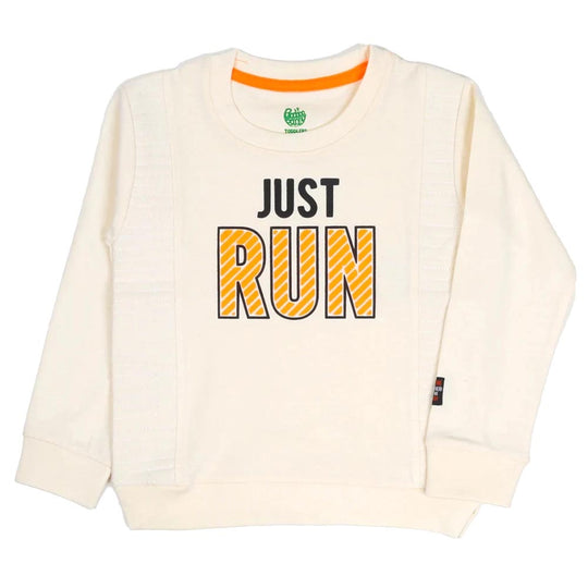 Run Sweatshirt For Boys - Cream