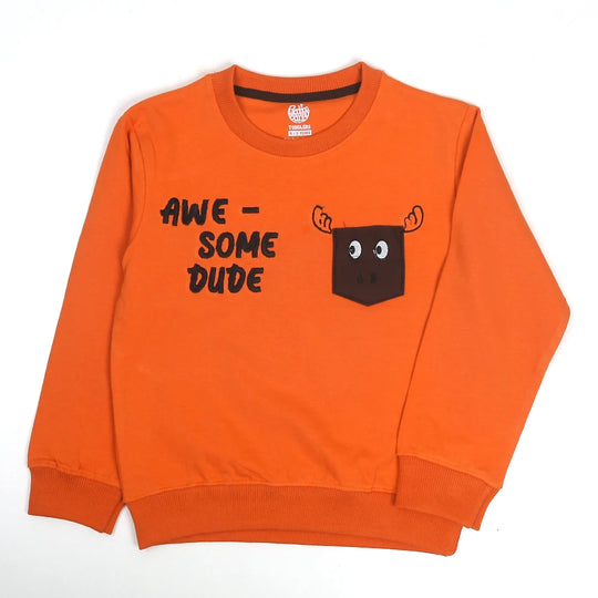 Awesome SweatShirt For Boys - Orange