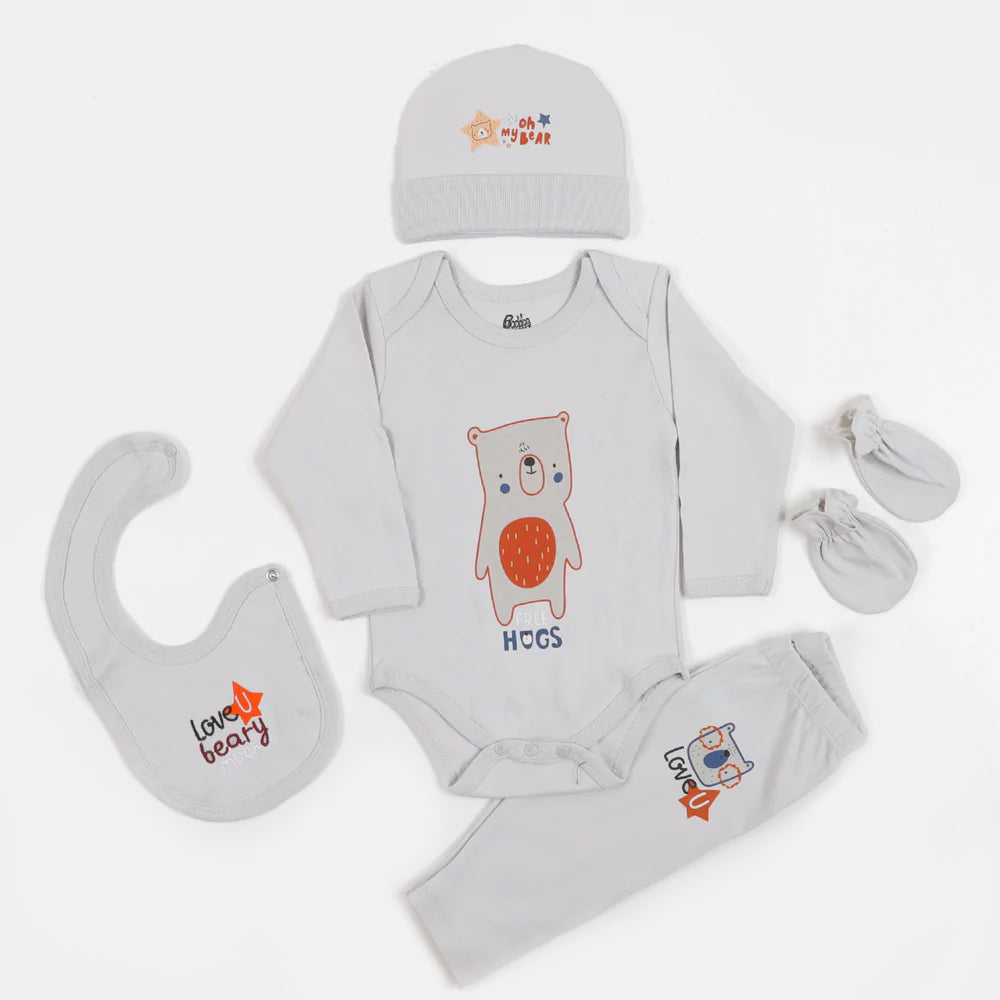 Infant Boys 5PCs Gift Set Oh My Bear - Dawn Blue