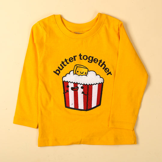 Popcorn T-Shirt For Boys - Yellow