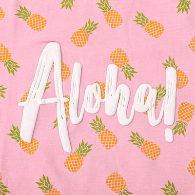 Infant Aloha T-Shirt For Girls - Pink