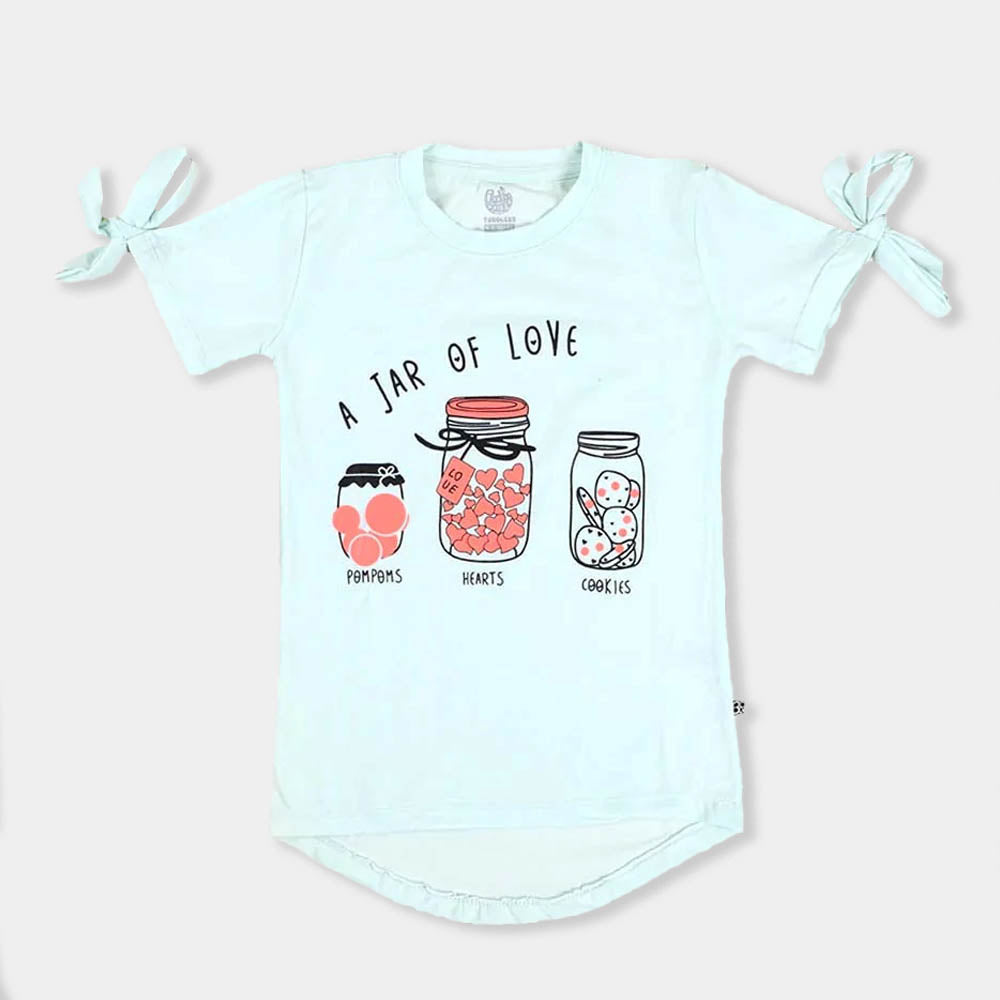 Jar Of Love T-Shirt For Girls - Mint