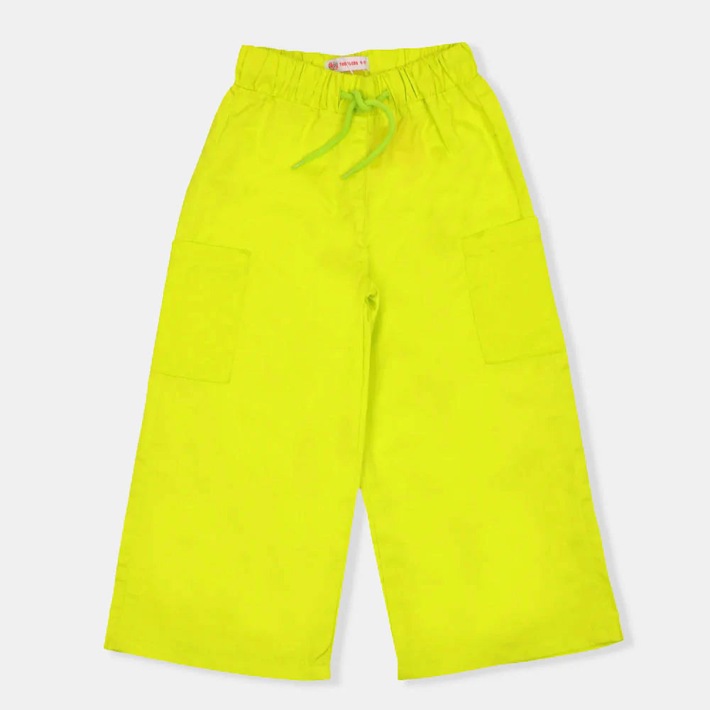 Girls Pant Cotton W/Cord - Green