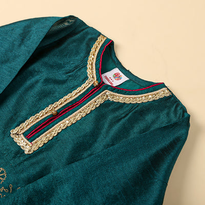 Fancy Lehenga Choli 3 PCs Suit For Girls - Green (GS-021)