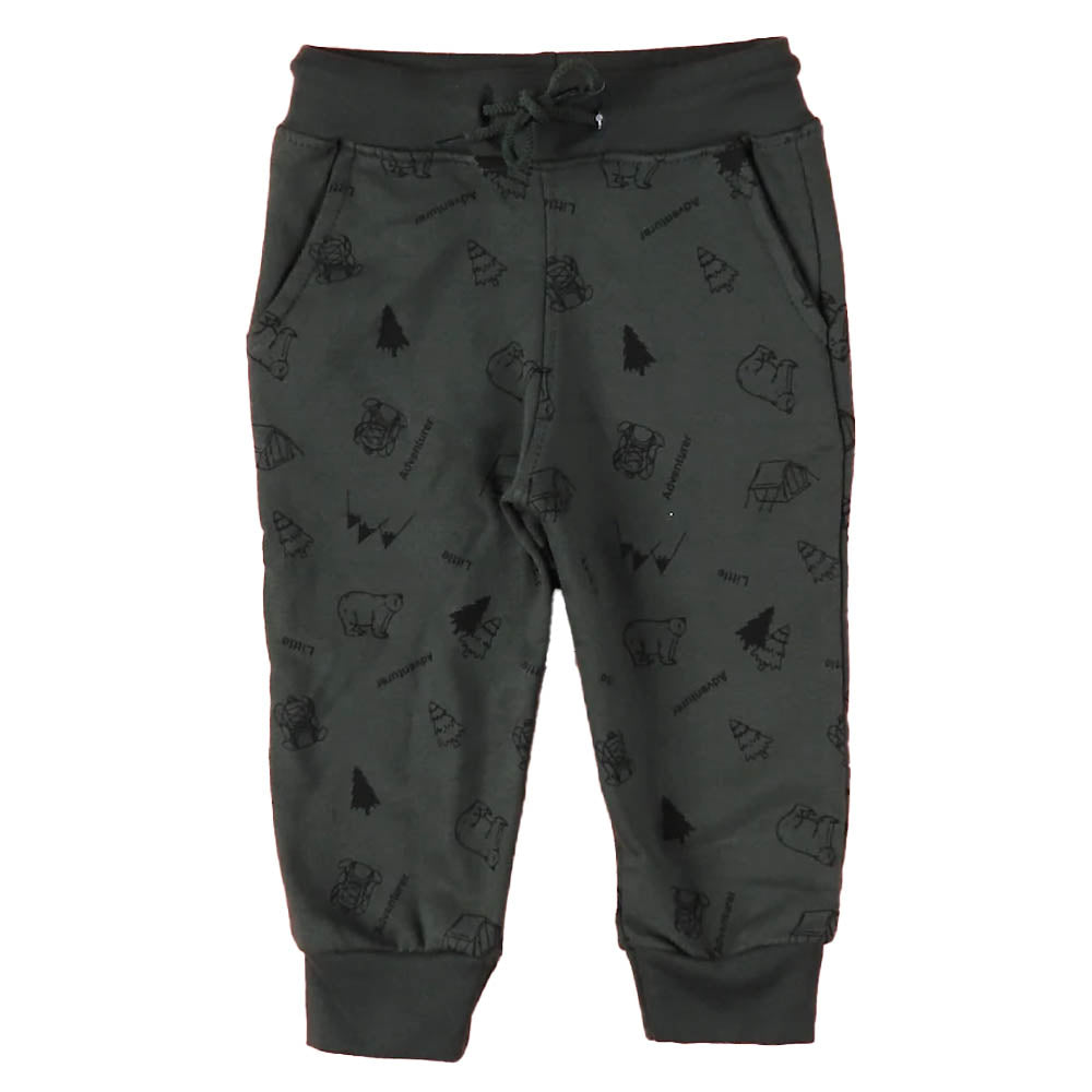 Little Adventure Terry Pajama For Boys - Olive