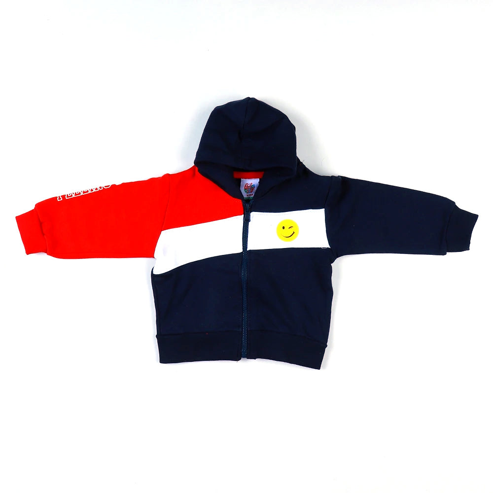 Smiley Hooded Jacket For Boys
