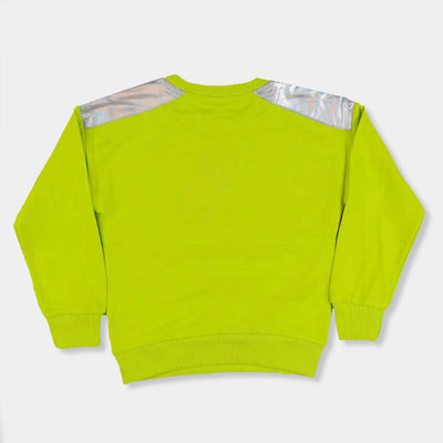 Happiness Sweatshirt For Girls - Neon Green