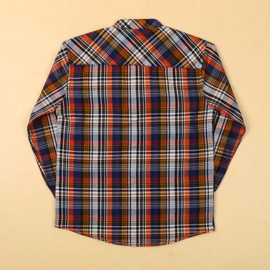 Bear Pocket Casual Shirt For Boys - Orange