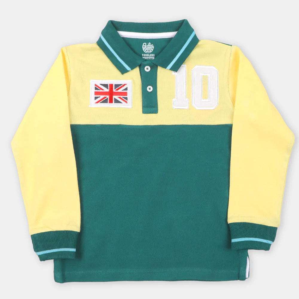 Boys Polo Union 10 - Green/Lemon