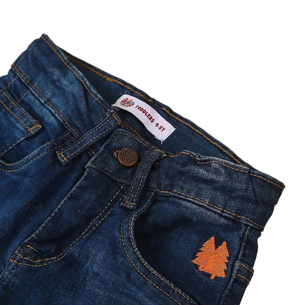 Adventure Denim Pant For Boys - Mid Blue