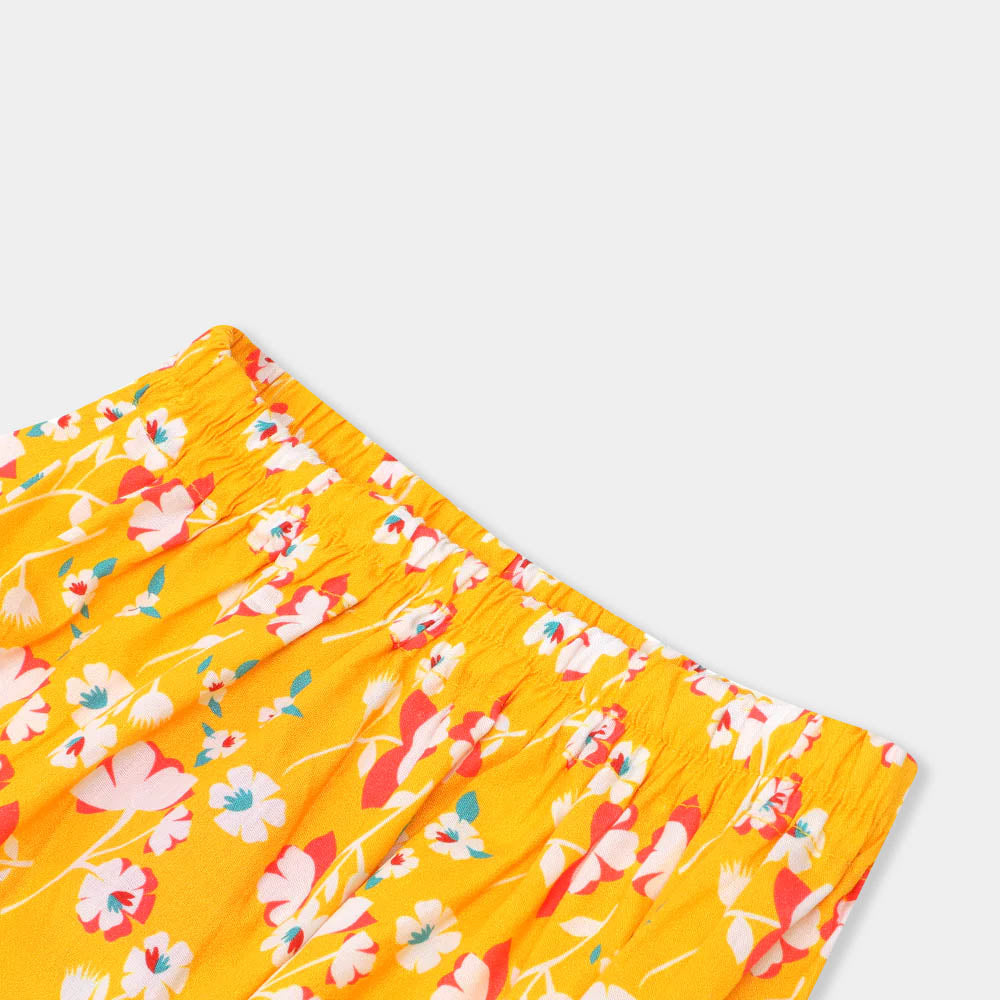Girls Digital Print long Skirt - Citrus