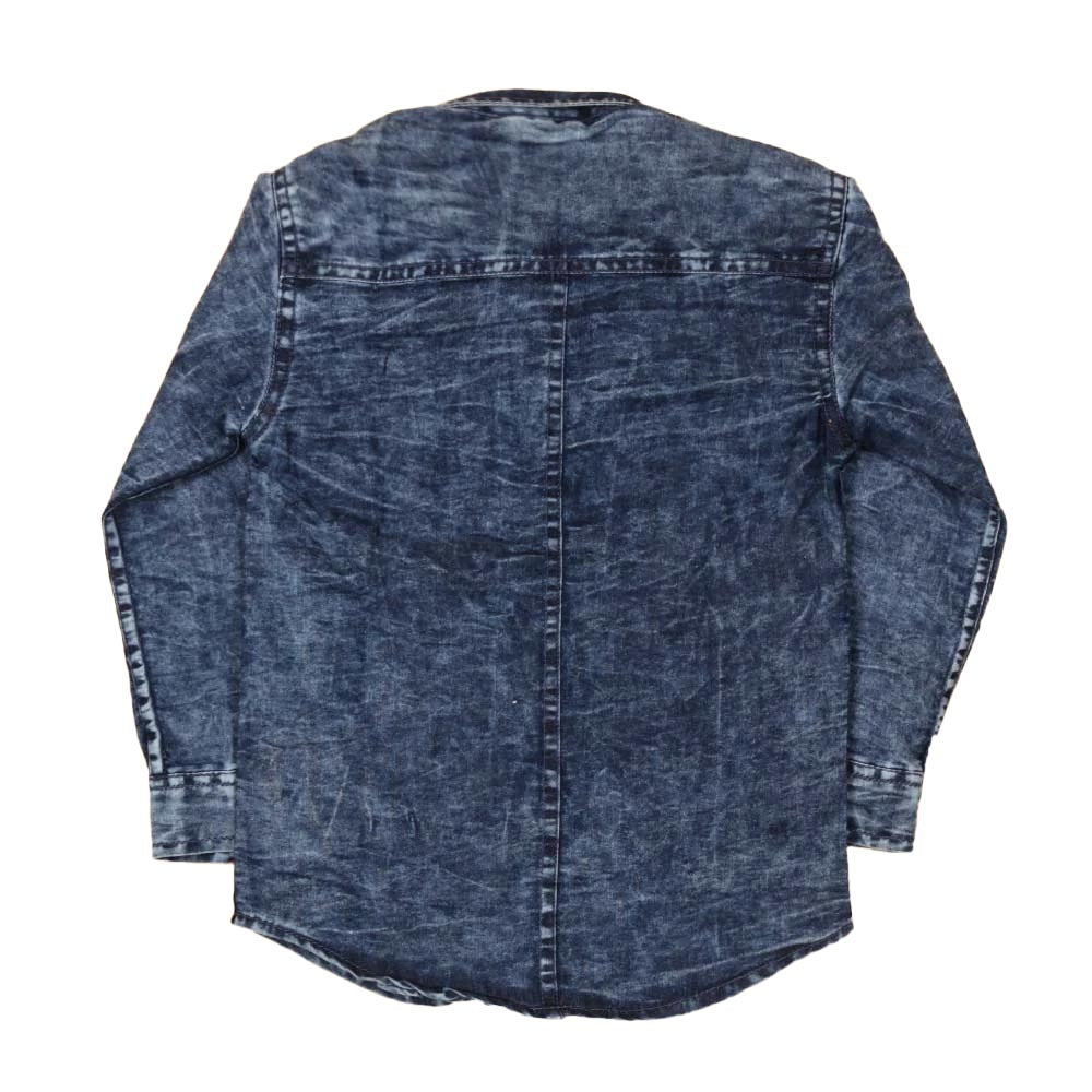 Never Stop Denim Shirt For Boys - Blue