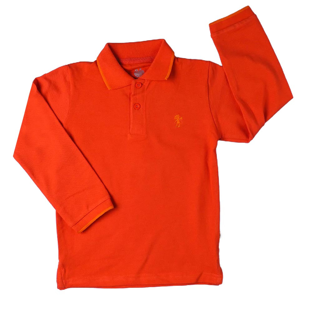 Basic Polo Shirt For Boys - Orange